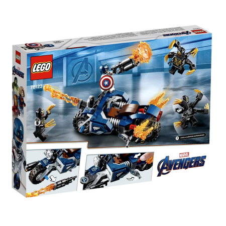 LEGO Super Heroes 76123 Kapitan Ameryka: Atak Outriderów Marvel